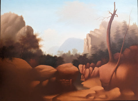 Original painting by Martin Honisch with musicians