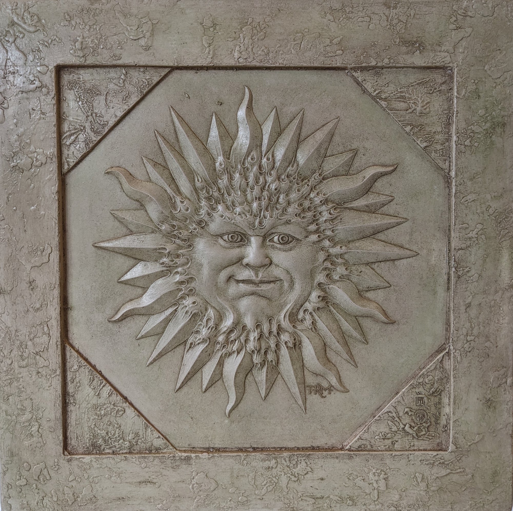Tan Stone Sun Plaque