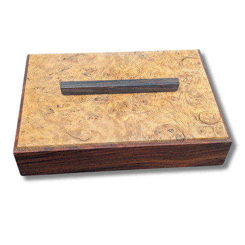 Cocobolo Box with Maple Burl Lid
