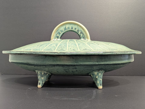 Green Casserole Dish with Lid