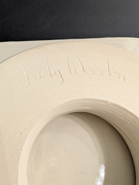 White Hand Built Platter