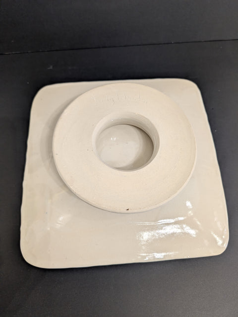 White Hand Built Platter