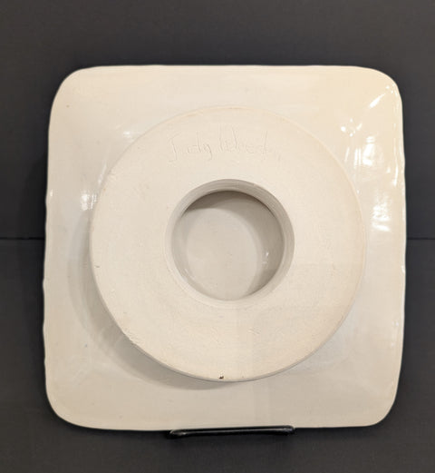 White Hand Built Platter