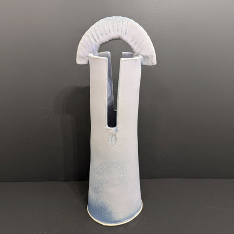 Ceramic vase with a unique design lavendar color