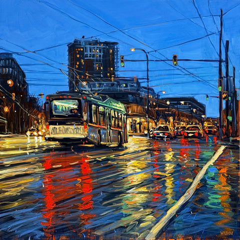 Where We Were painting by David Wilson in acrylic on board