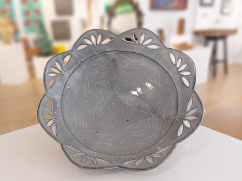 Grey Bowl with Wings