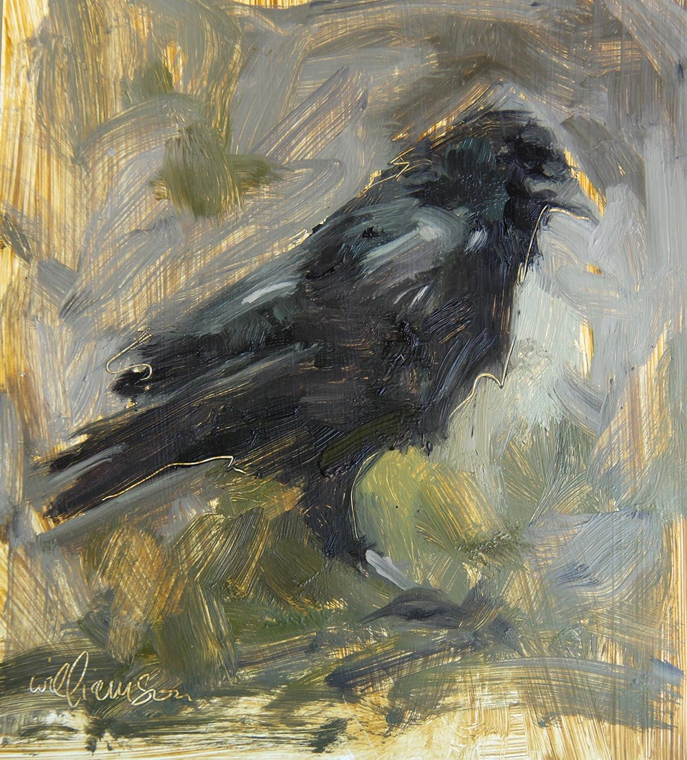 B4原画 crow West Coast Canada Art - Oil Painting 