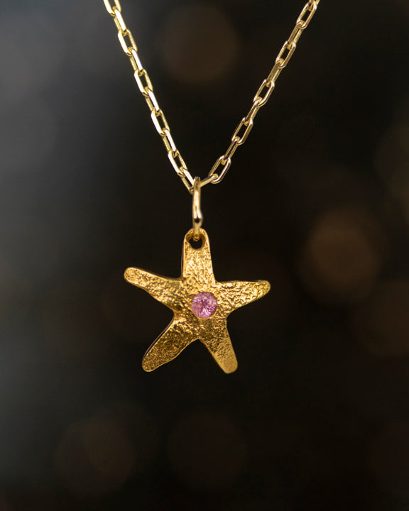 22k Gold Starfish Pendant