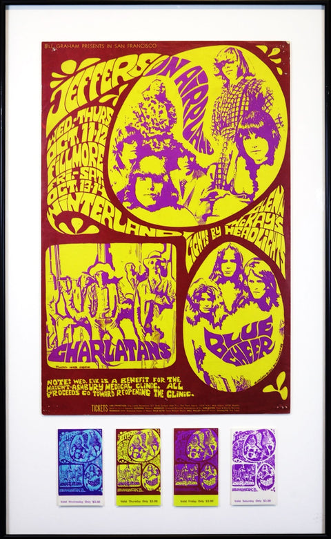 Vintage Poster: Jefferson Airplane – Blue Cheer – Charlatans