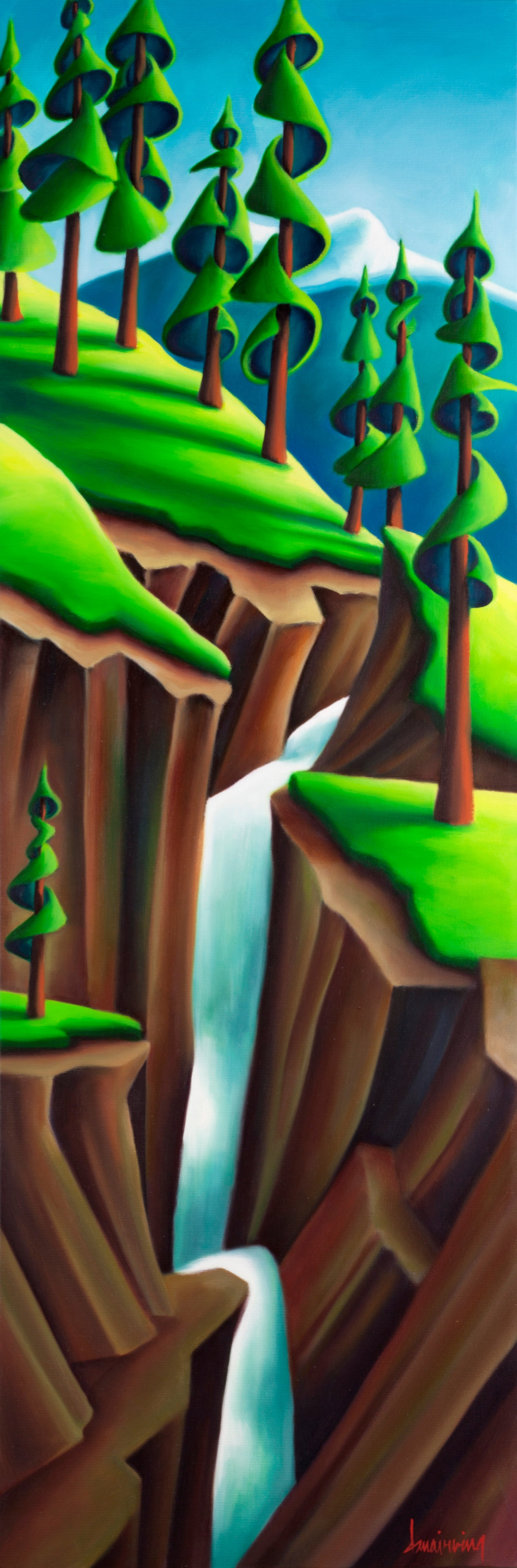 "Maligne Canyon" Oil on Canvas by Dana Irving | Steffich Fine Art