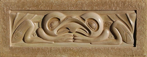 Split Frog Cast Stone Plaque