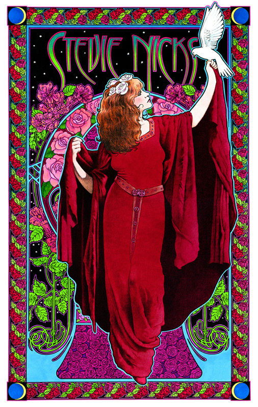 Stevie Nicks White-winged Dove Art Nouveau Poster Signed – Steffich Fine Art