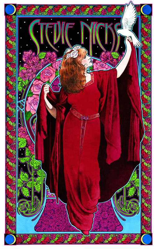 Stevie Nicks White-winged Dove Art Nouveau Poster Signed