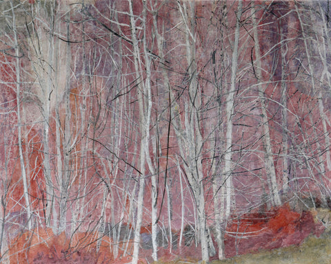 Trees Over by Stowel Lake in Autumn