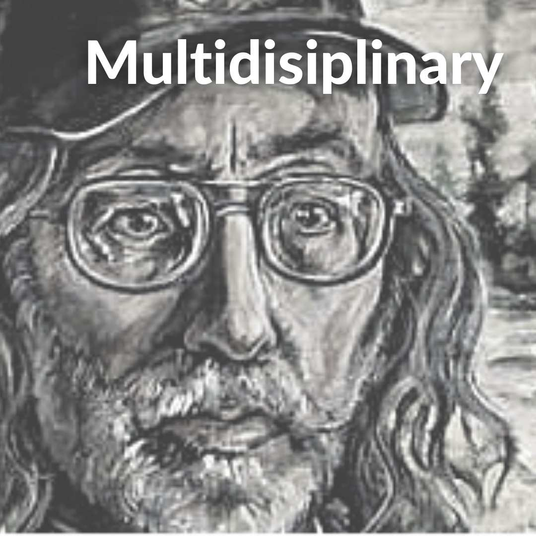 Self portrait painting of renown artist Tom Duquette