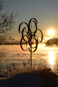 Lyman Whitaker's Beautiful Copper Kinetic Wind Sculpture
