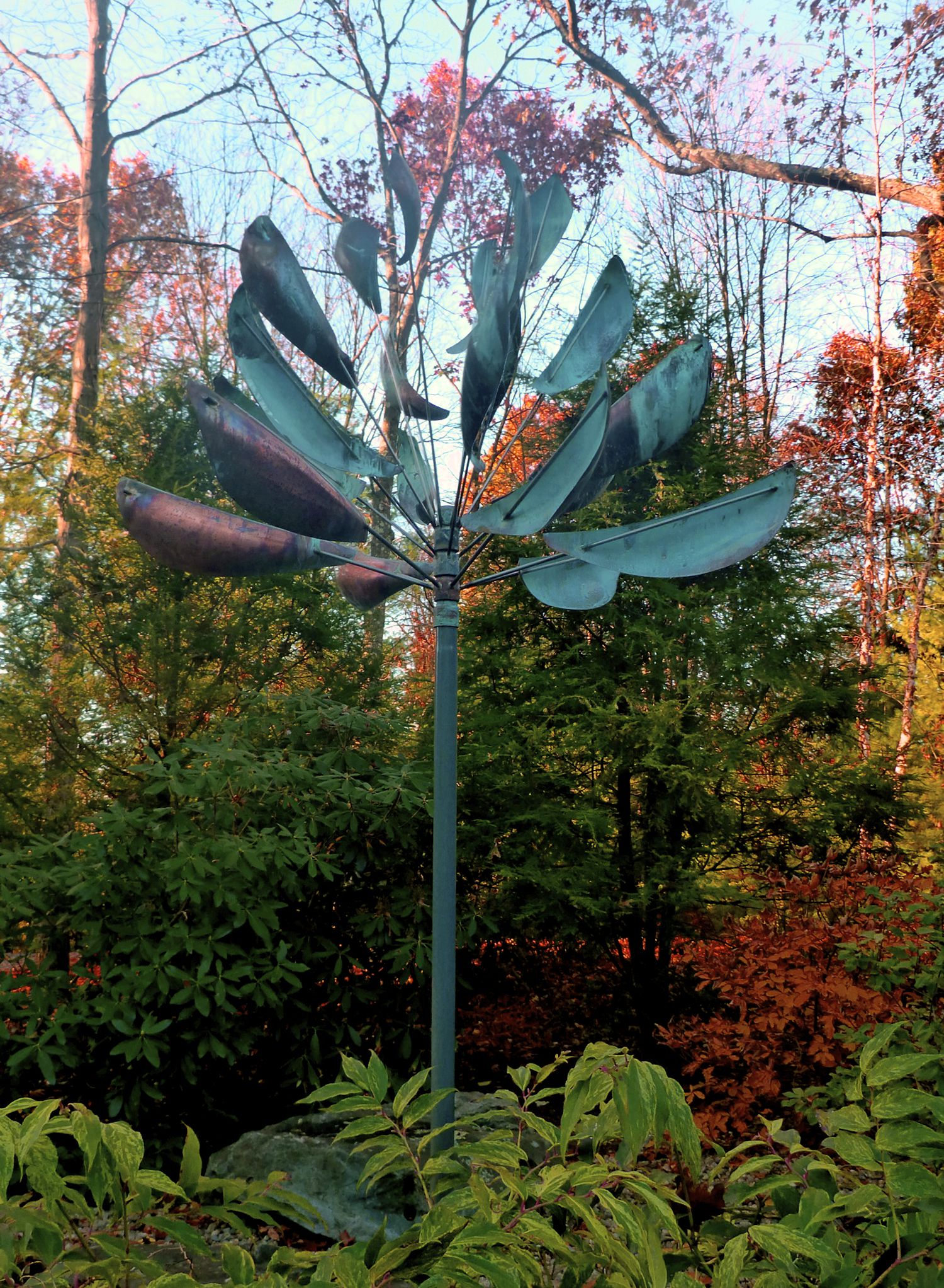 Lyman Whitaker's Beautiful Copper Kinetic Wind Sculpture