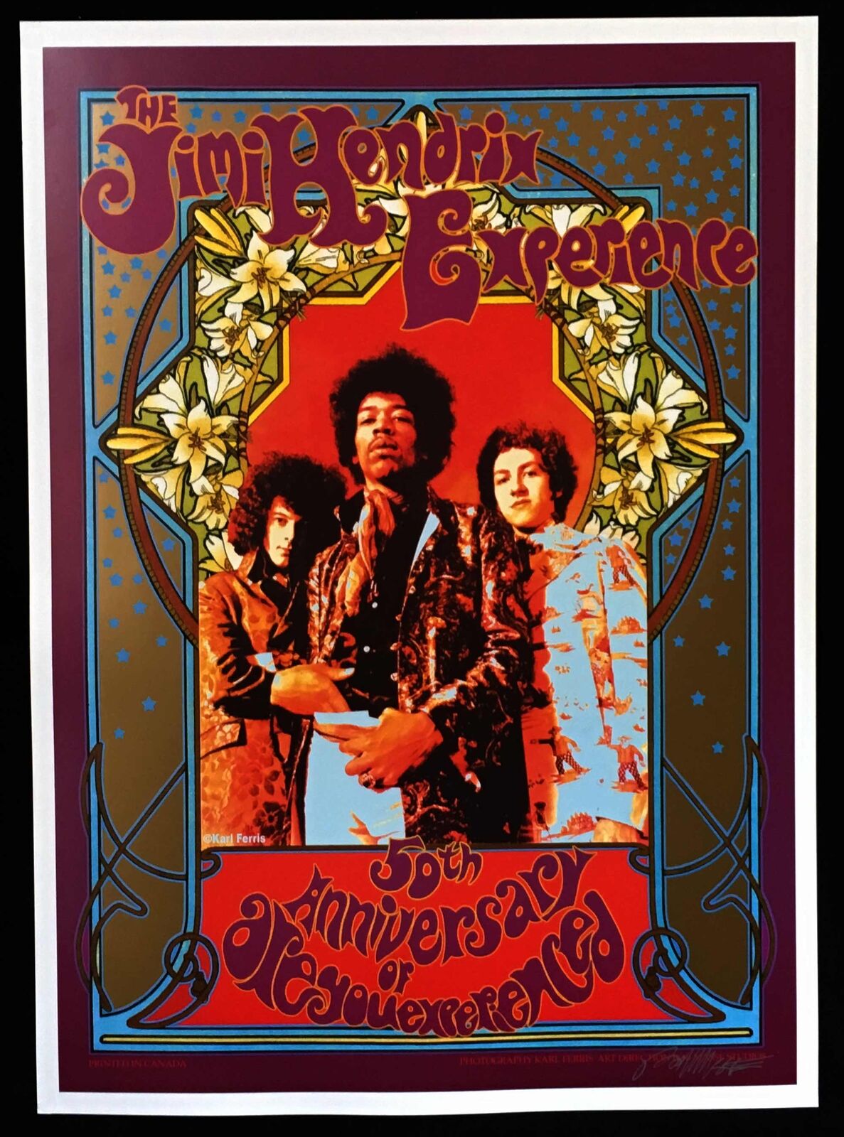 Jimi Hendrix Poster 50th Anniversary Are You Experienced?