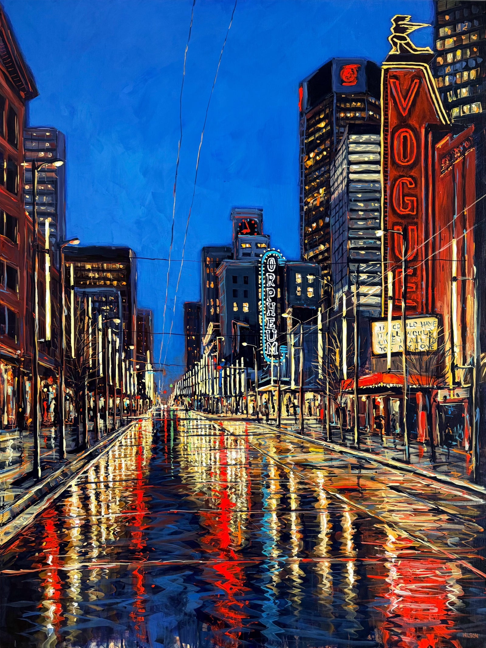 In the Distance painting by David Wilson in acrylic on canvas