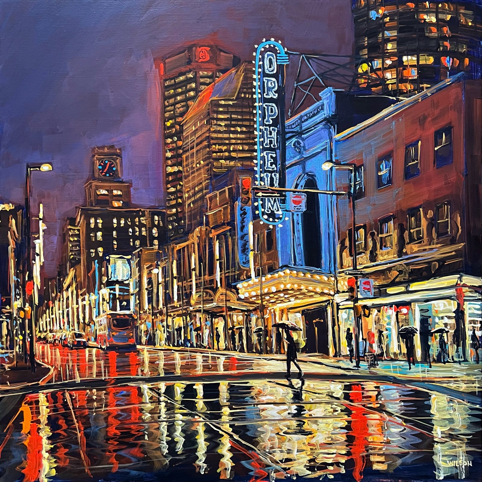 Last Night painting by David Wilson in acrylic painting