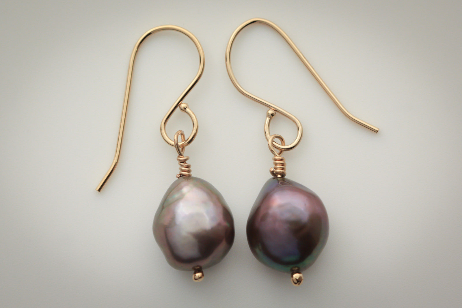 Purple Pearl Earrings
