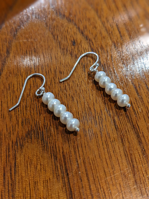 Button Pearl Earrings