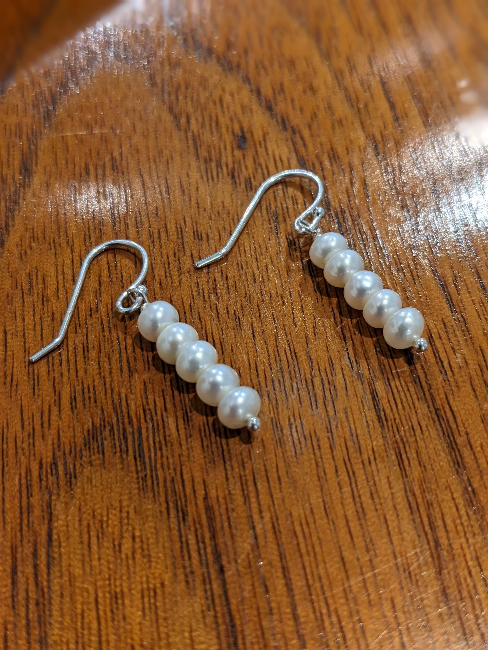 Button Pearl Earrings