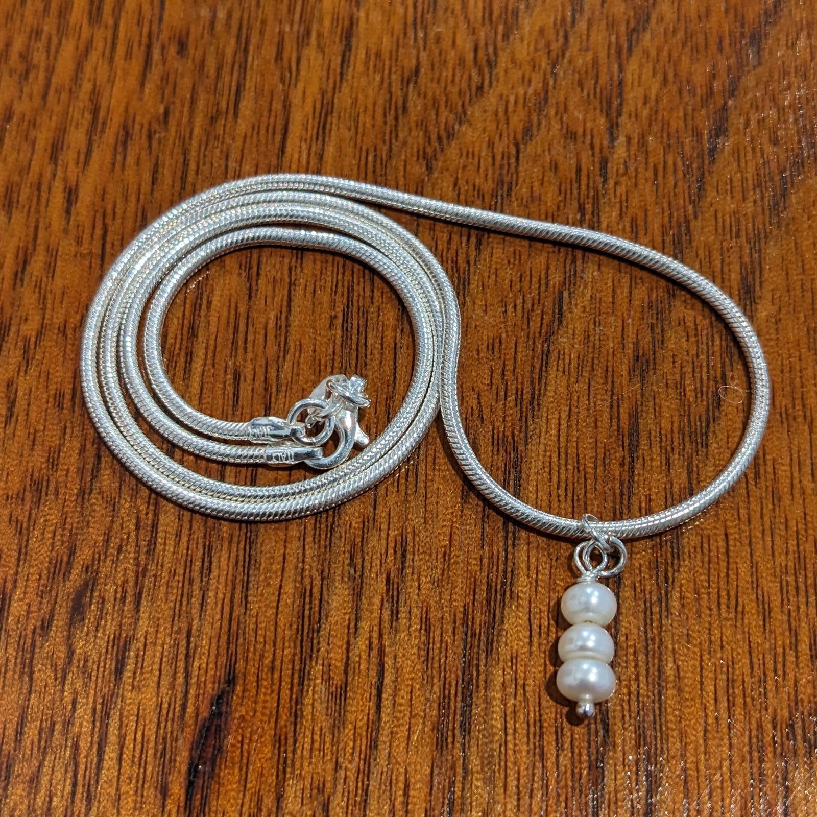 Button Pearl Necklace