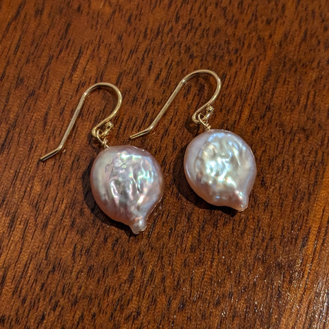 Coin Pearl Earrings