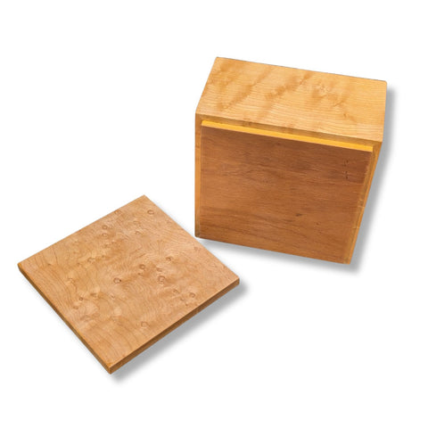 Curly Maple Box with Birdseye Maple Lid and Bloodwood Handle