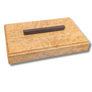 Birds Eye Maple Box, Cocobolo Handle with Japanese Paper