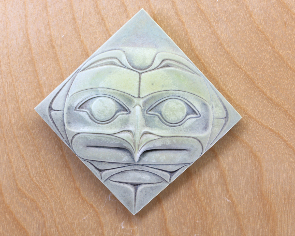 Green Stone Owl Plaque