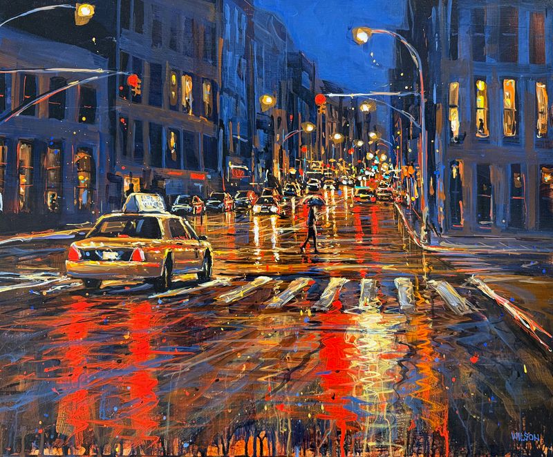 There We Are painting by David Wilson in acrylic on canvas