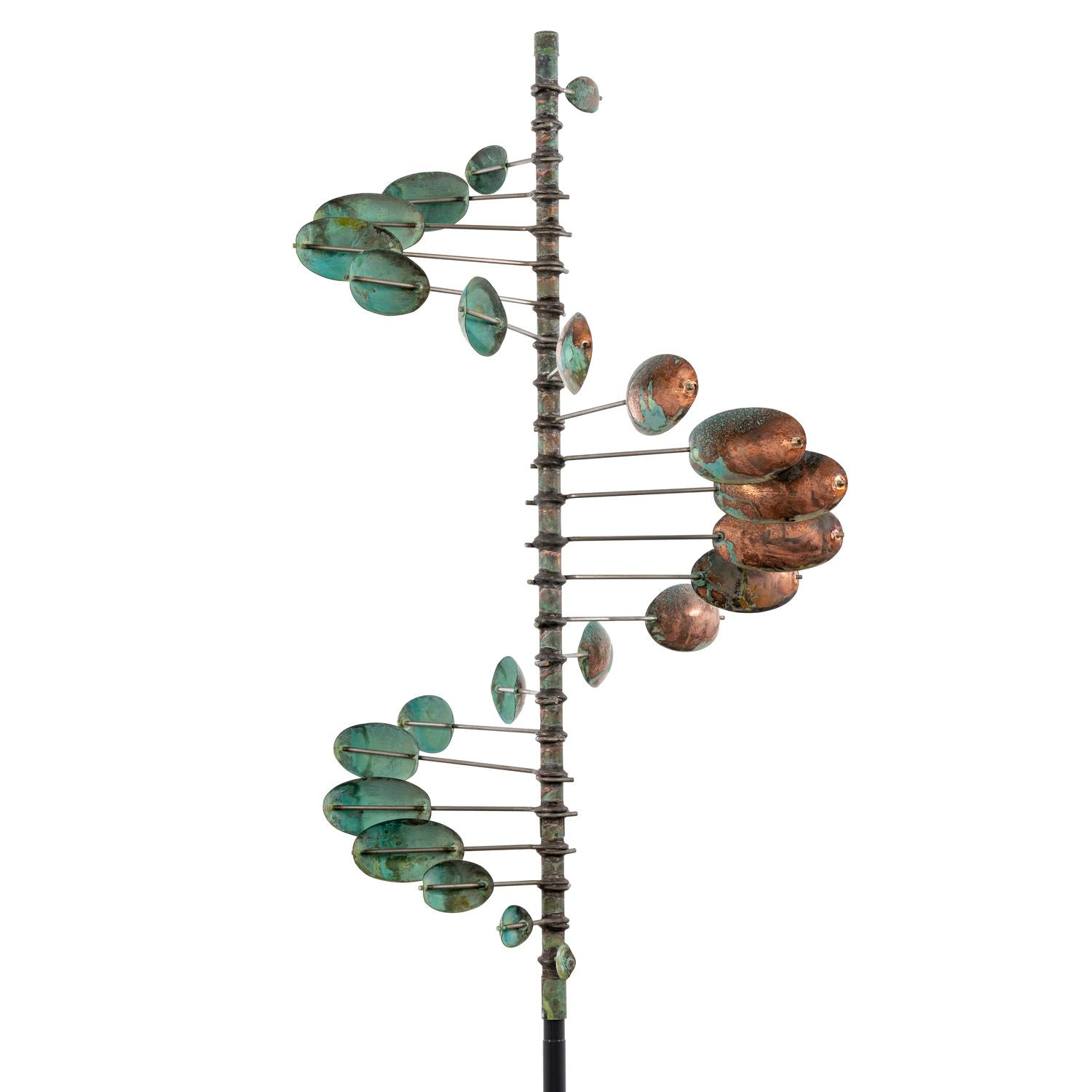 Single Helix Oval | Copper Wind Spinners by Lyman Whitaker