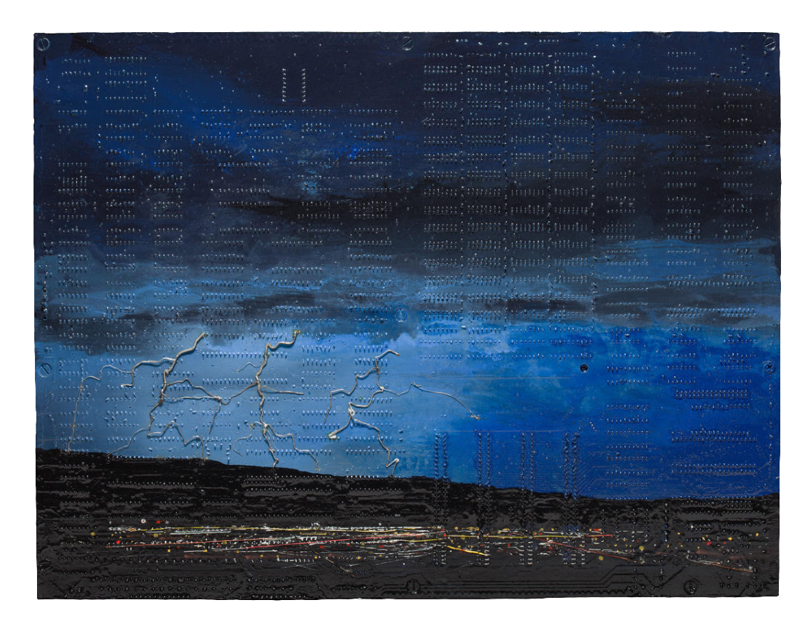 Blue Night Lightning Strike