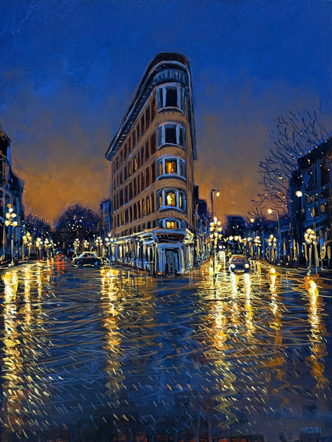 On Both Sides painting by David Wilson in acrylic on canvas