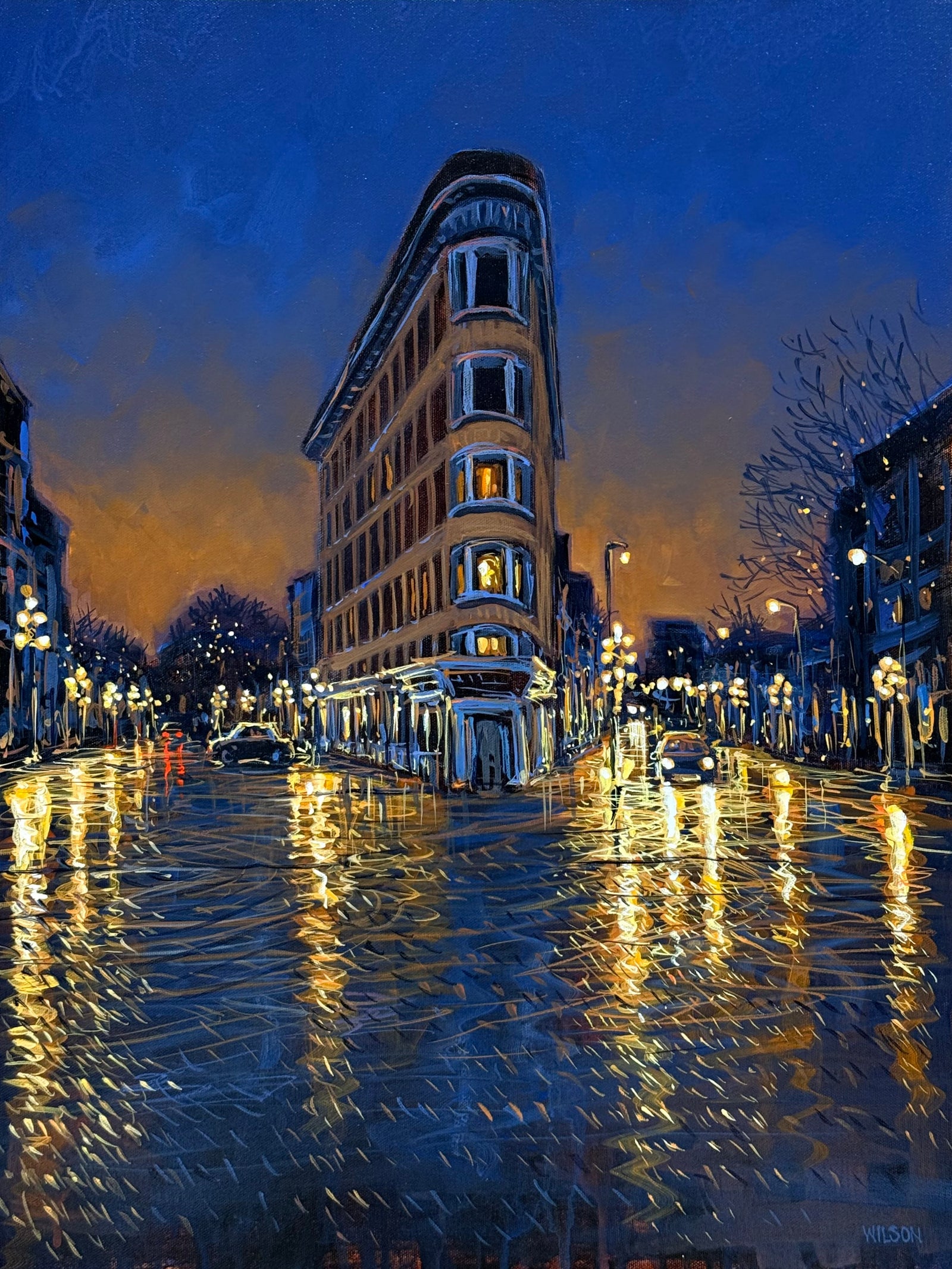 On Both Sides painting by David Wilson in acrylic on canvas