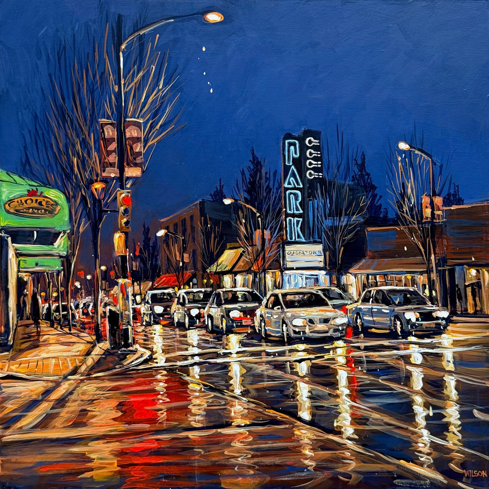 On The Other Side painting by David Wilson in acrylic on board