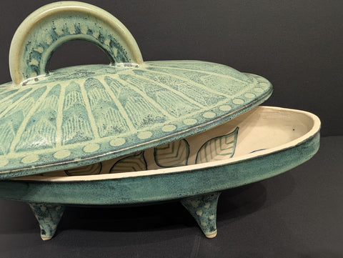 Green Casserole Dish with Lid