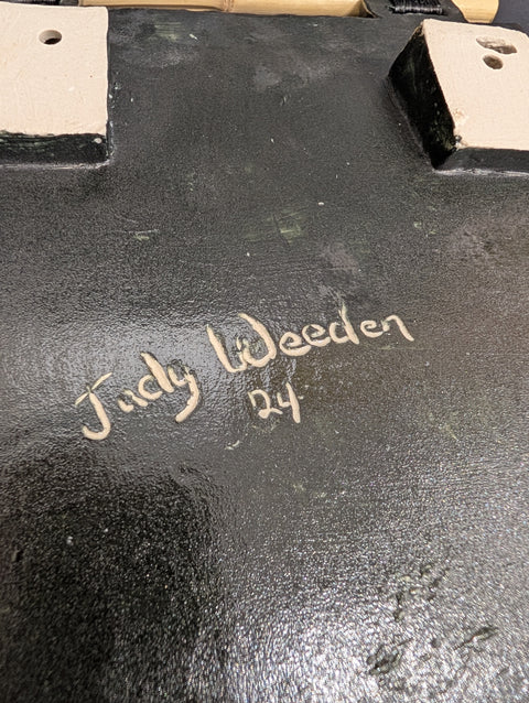 Hand Carved B&W Sushi Tray