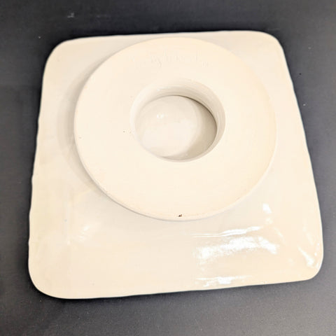 White Hand Built Platter