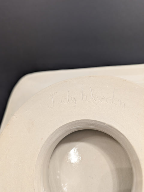 White Hand Built Platter