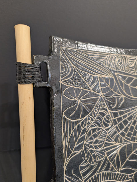 Hand Carved B&W Sushi Tray