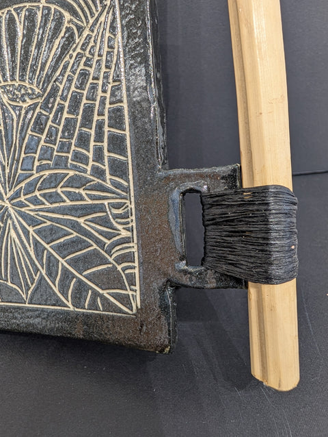 Hand Carved B&W Sushi Tray