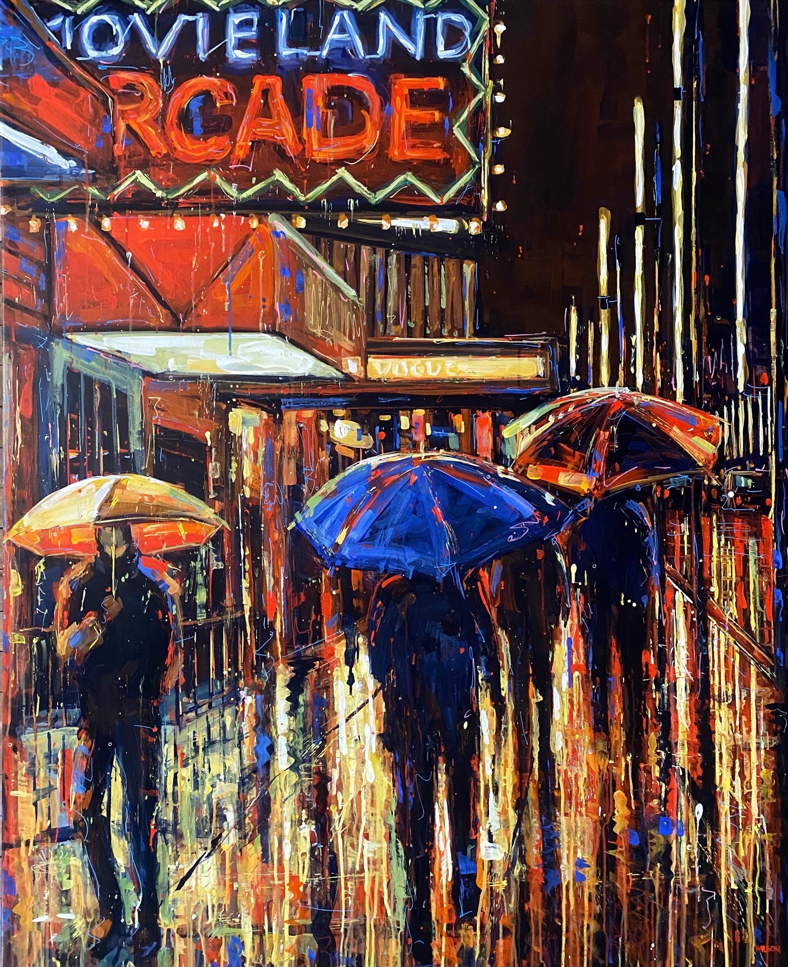 In the Middle of the Night painting by David Wilson in acrylic on canvas