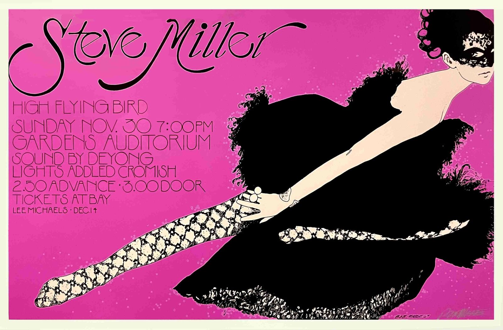 Steve Miller "Ballerina" Poster Vancouver 1969