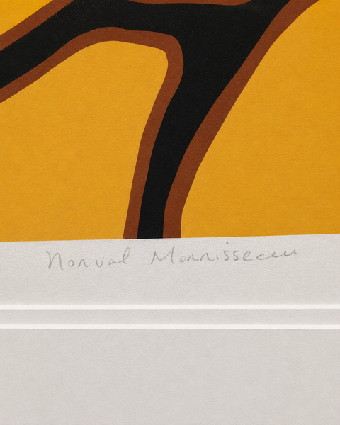 The Visionary serigraph artist signature by Norval Morrisseau