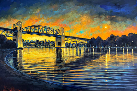 And We Danced By The Light Of The Moon painting by David Wilson in acrylic on canvas