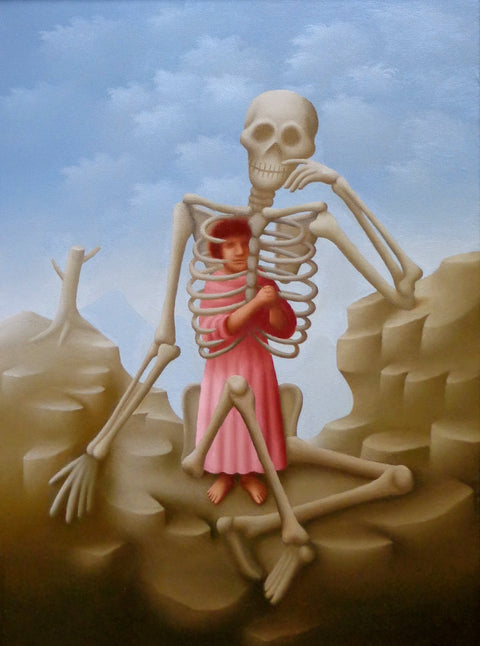 Original painting by Martin Honisch with musicians