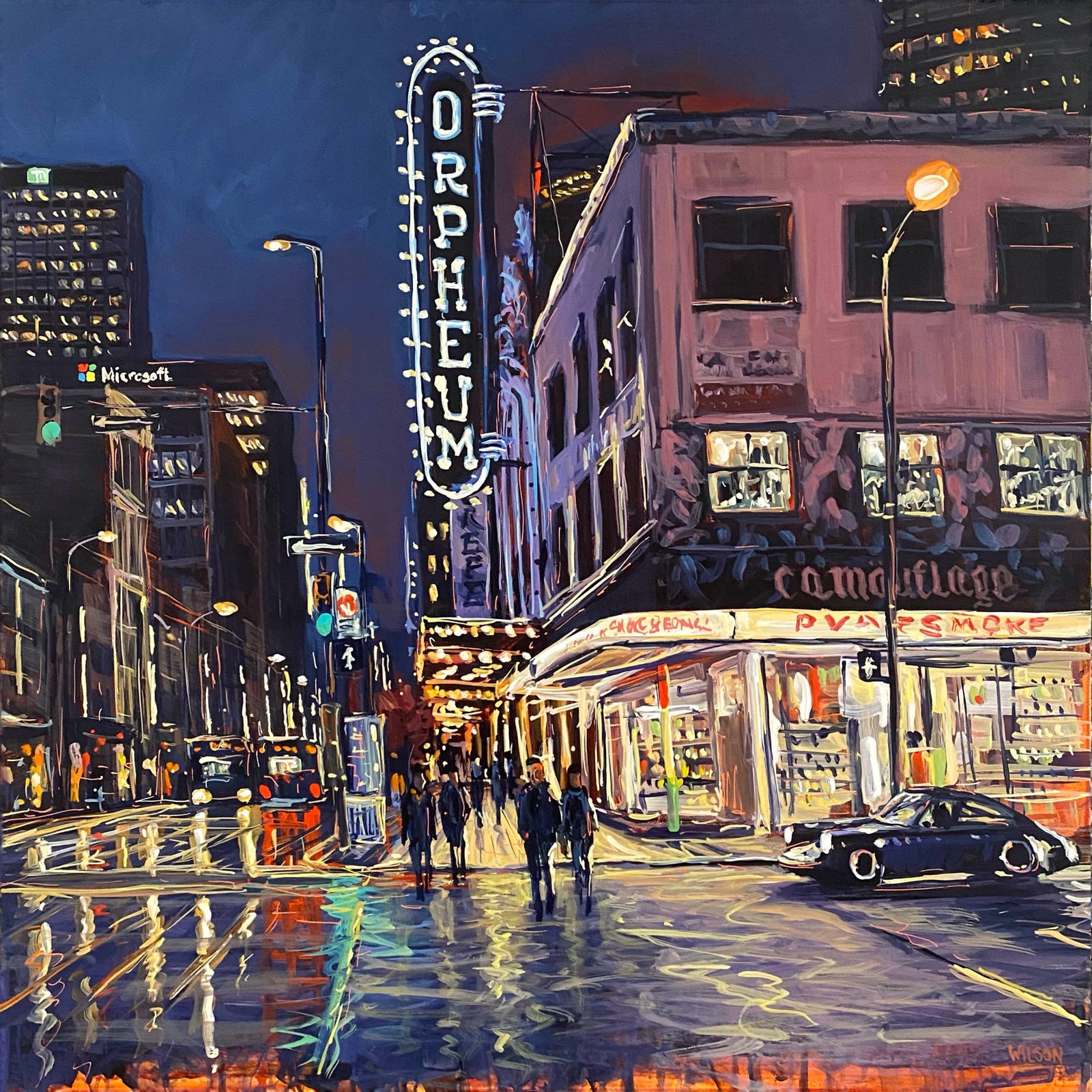 At the End painting by David Wilson in acrylic painting